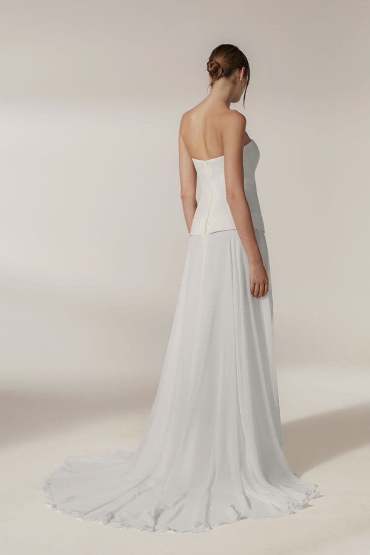 Jesus Peiro 2600 wedding gown alternate side view