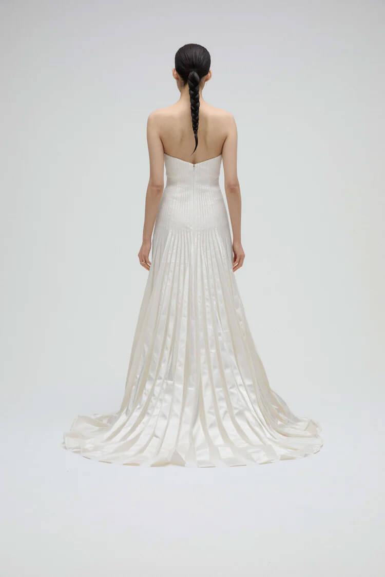 Amsale Mimosa wedding dress alternate style view