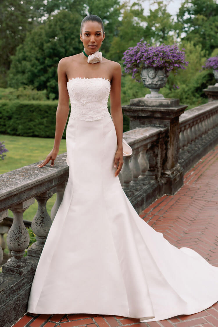 Front view of Sareh Nouri Petal Whisper gown