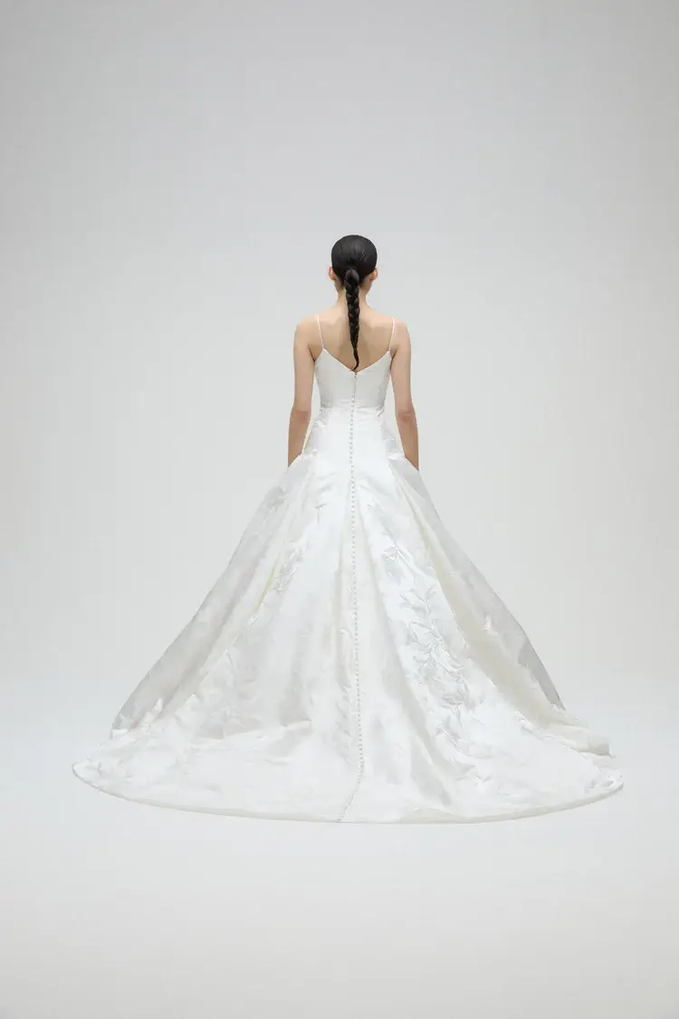 Amsale Petal bridal gown alternate detail view
