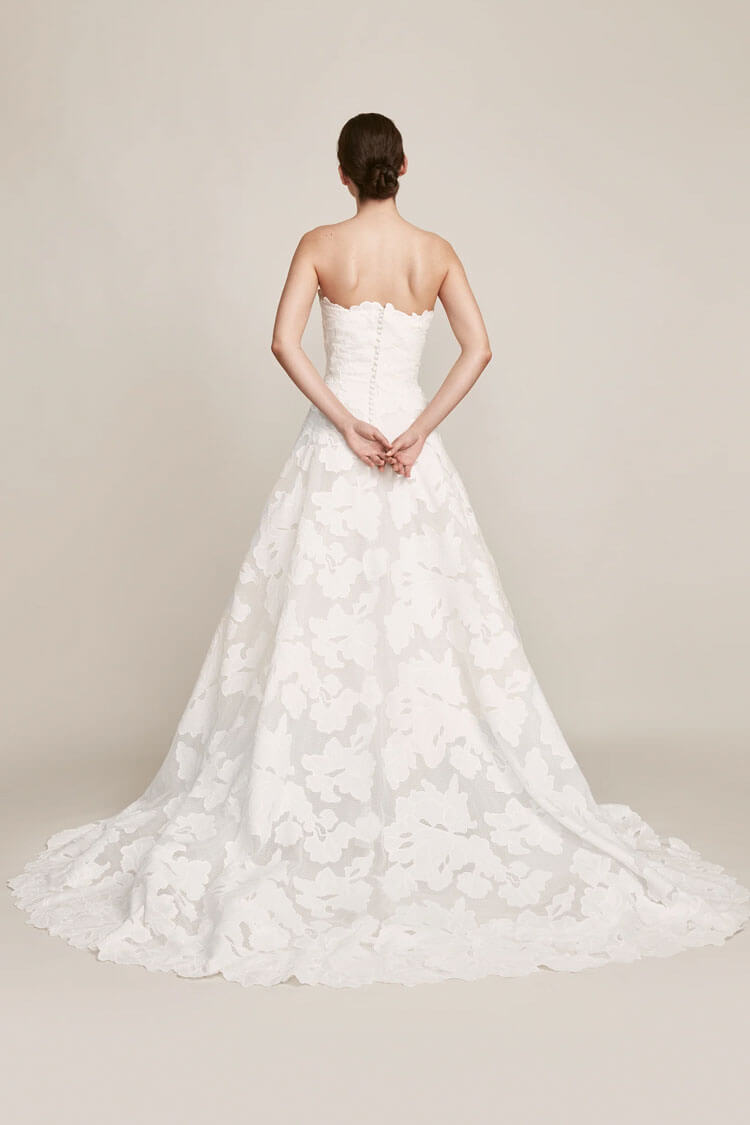 Detailed view of The Wallace gown by Lela Rose
