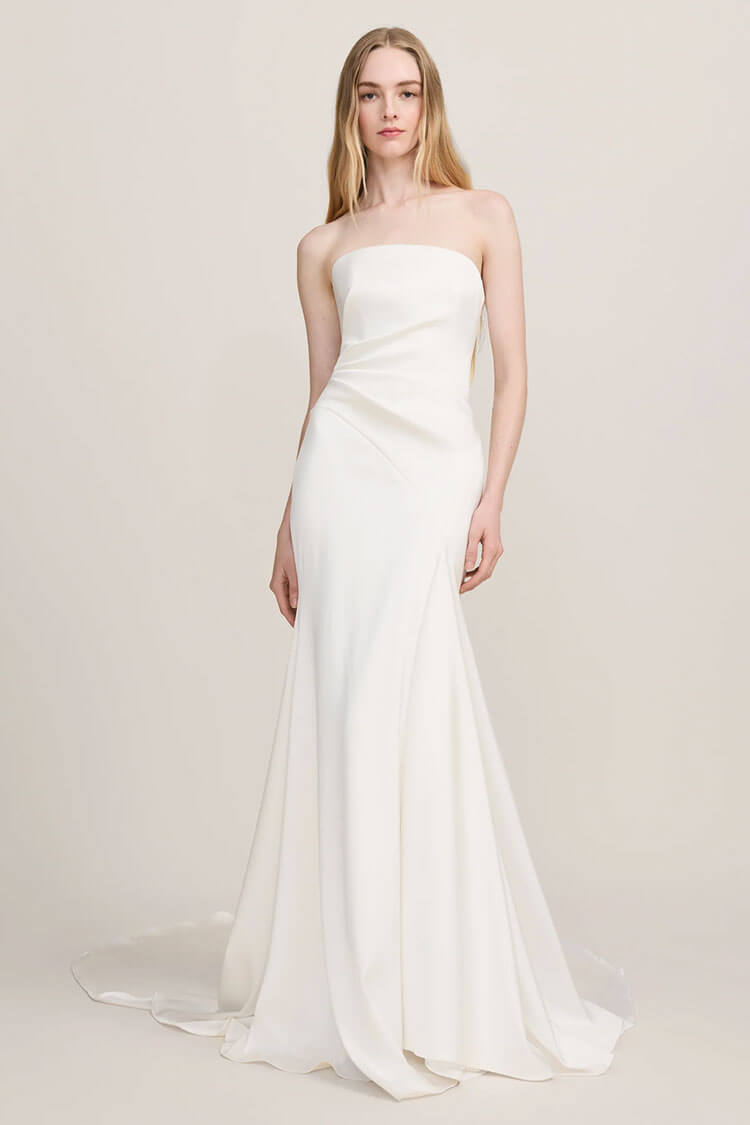Front view of The Ivy bridal gown by Lela Rose