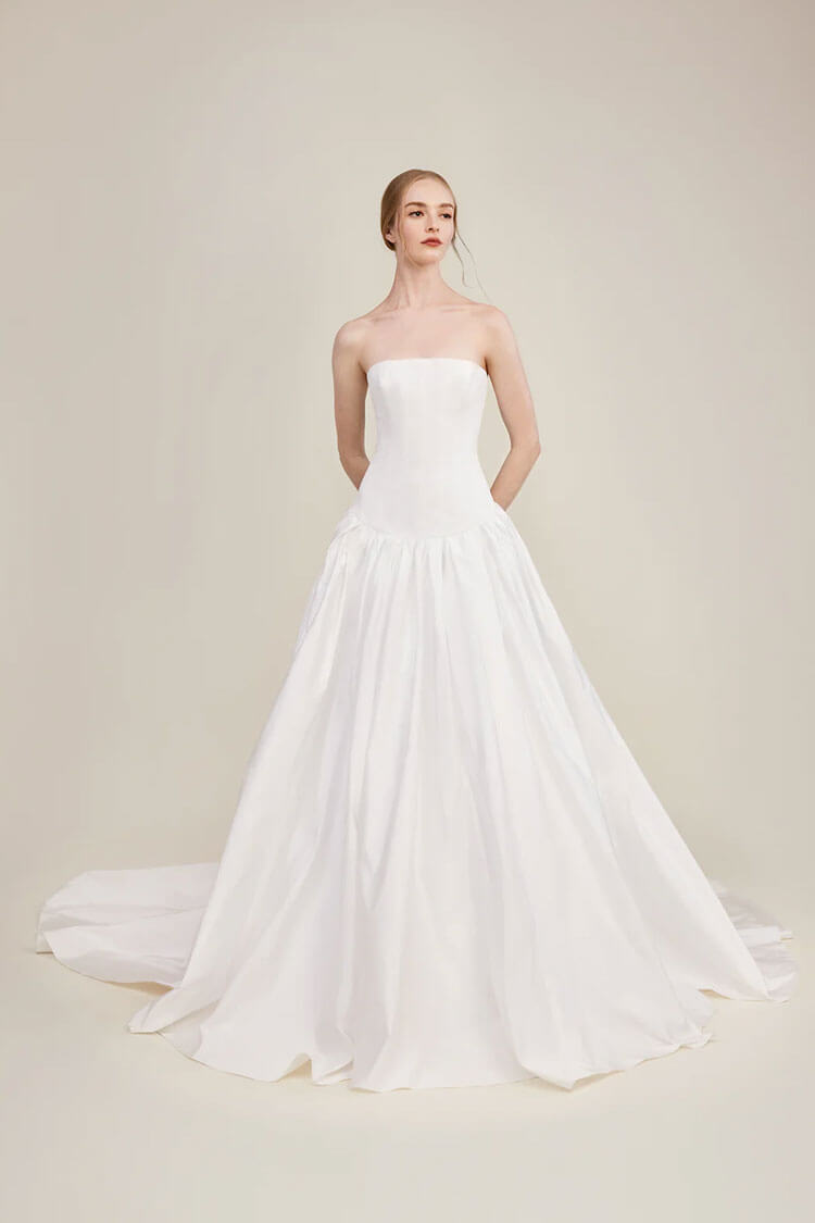 Lela Rose Warren bridal gown with elegant silhouette