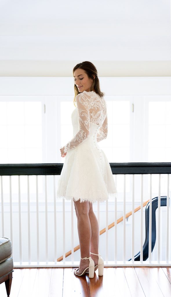 Styling chic bridal reception look
