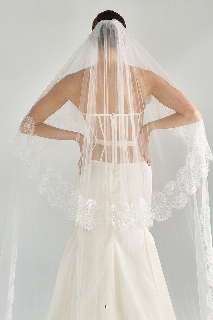Elizabeth Henry Emily bridal veil with soft detailing