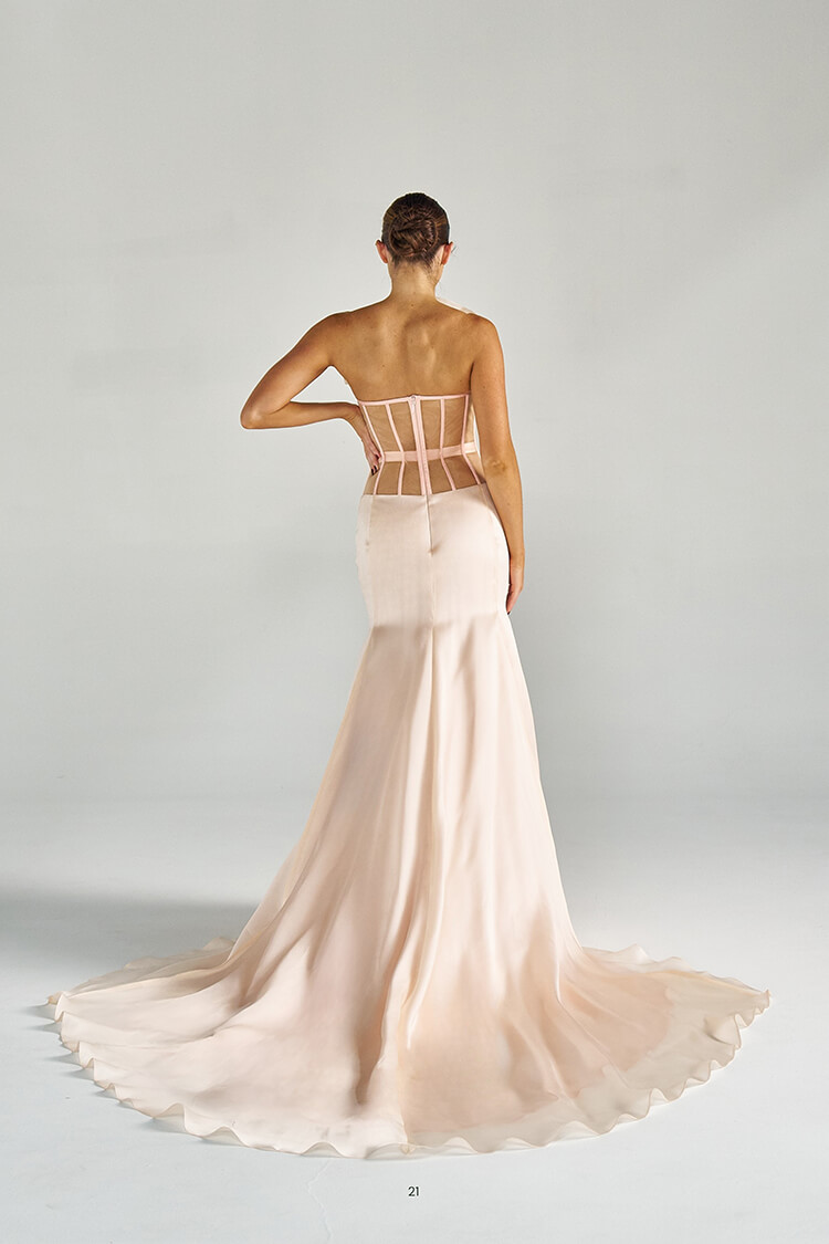 Emily bridal gown in Mills Pink by Elizabeth Henry