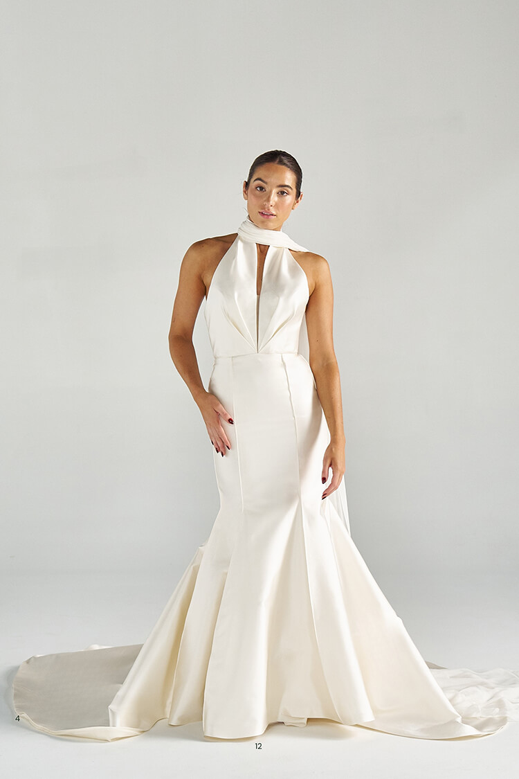 Elizabeth Henry Layla bridal gown with flowing silhouette