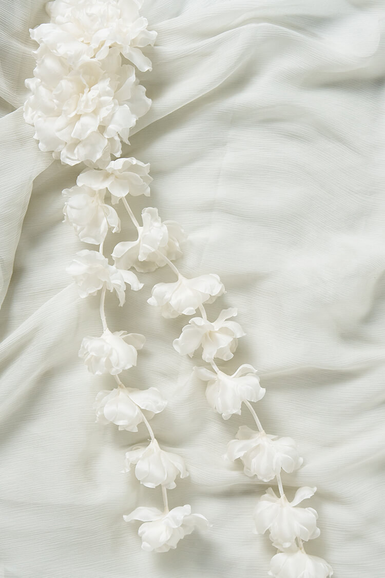 Alternate perspective of Elizabeth Henry Palmette gown