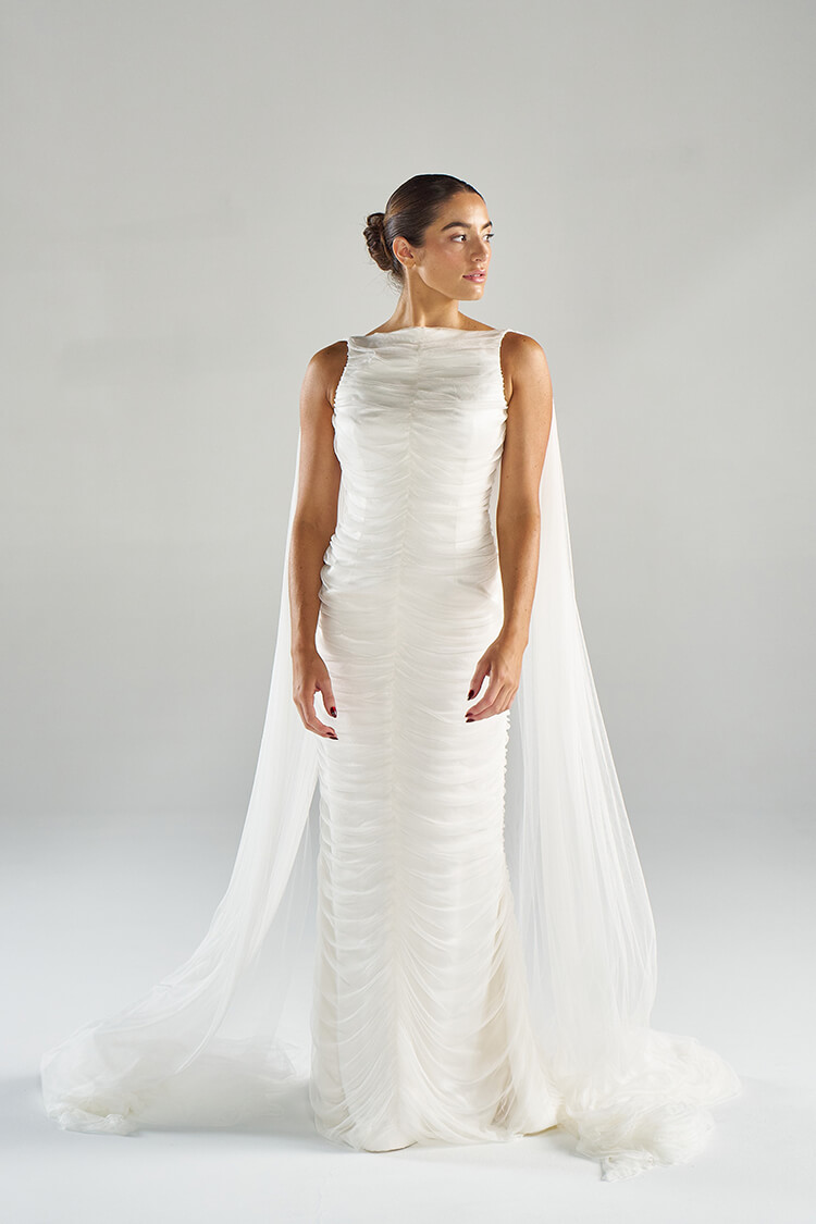 Elizabeth Henry Sloane bridal gown with modern detailing