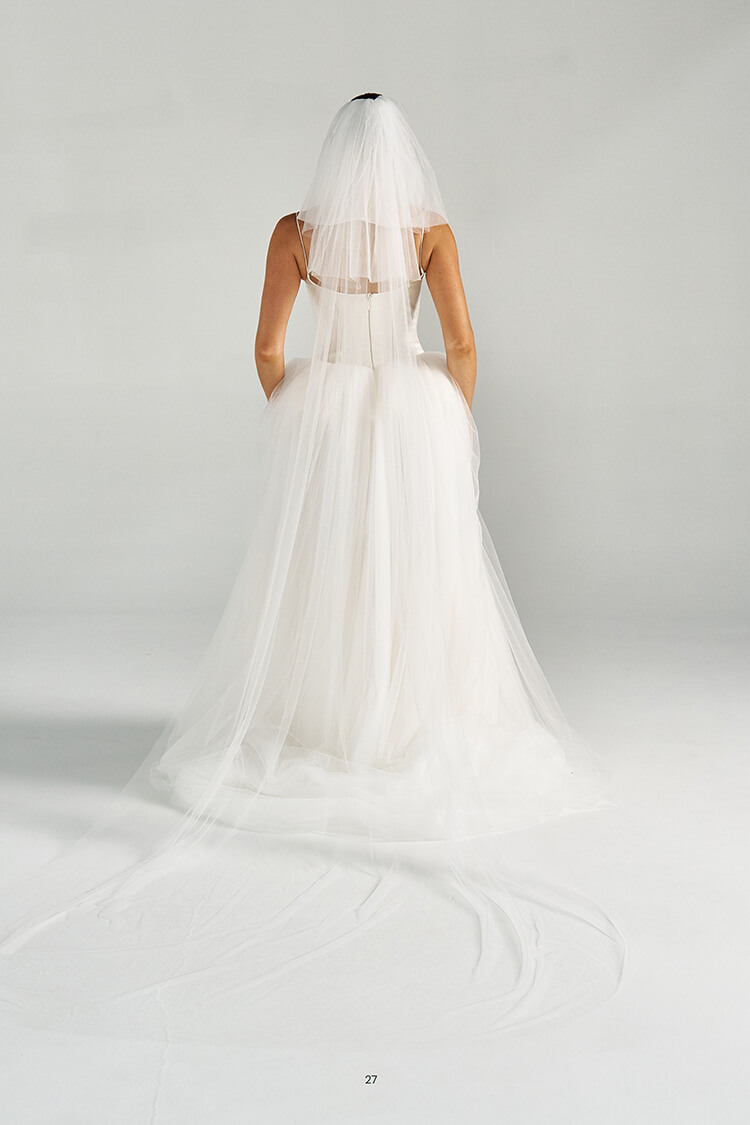 Alternate view of Stella cathedral bridal veil accessory